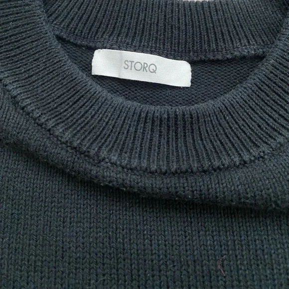StorQ Maternity Cloud Cotton Crewneck Black Sweater Women’s Size XS Small - Picture 6 of 10